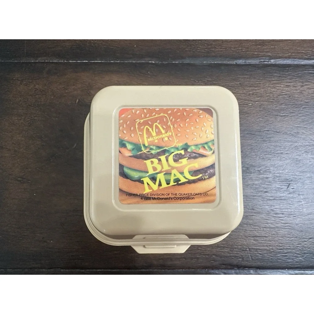 Vintage‎ 1988 Fisher Price Fun With Food McDonald's Big Mac & Fries Play Food